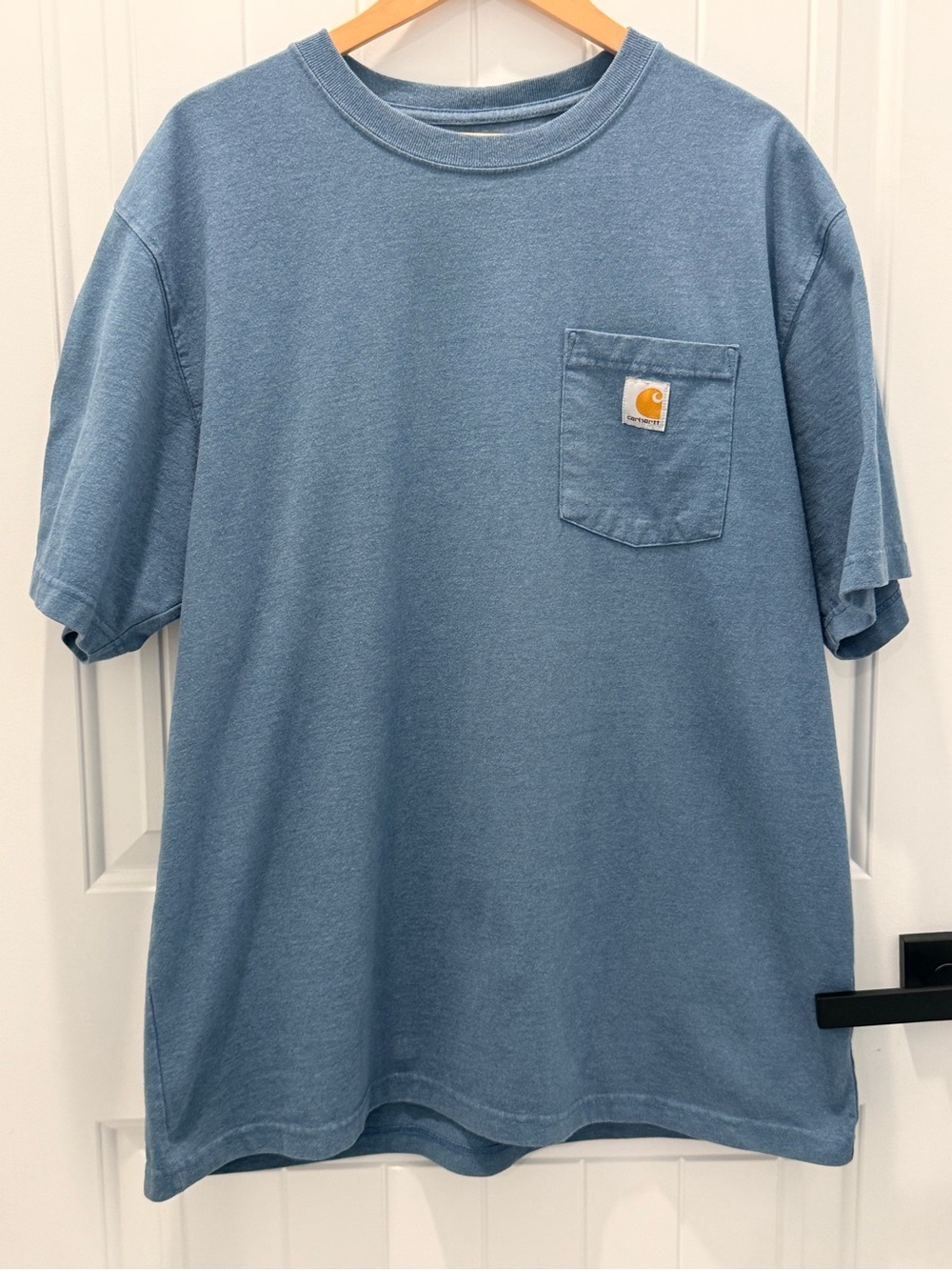 Carhartt Men’s Short Sleeve Pocket Tee in Light Blue